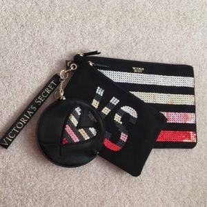 Victoria's Secret sequin makeup/ clutch bags